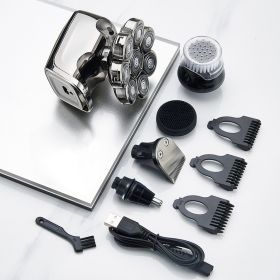 Electric Head Hair Shaver LED Display Ultimate Mens Cordless Rechargeable Wet/Dry Skull & Bald Head Waterproof Razor With Rotary Blades; Clippers