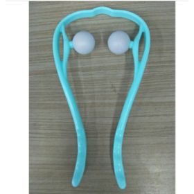 Multifunctional Manual Six-wheel Neck Massager Massage Relieve Roller Massage Tool (Option: Light neck blue)